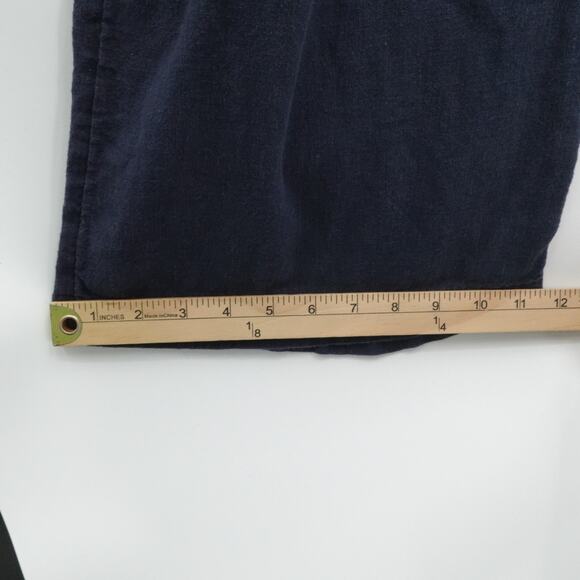 Abercombie Fitch Pants Womens Medium Blue Cargo Linen Blend Ultra Wide Leg - Picture 7 of 13